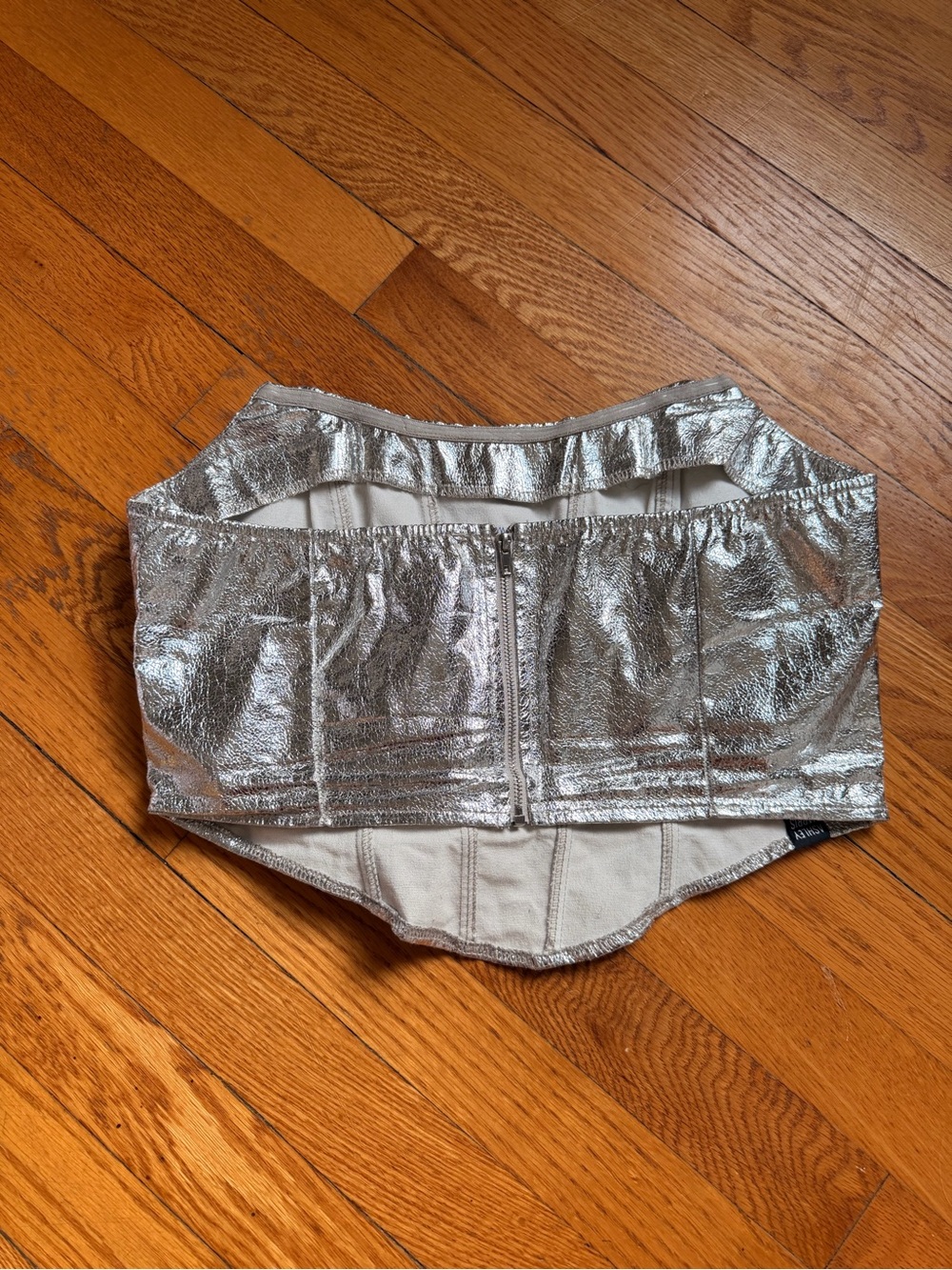 Detroit Lions Silver Corset Top - Picture 2 of 5